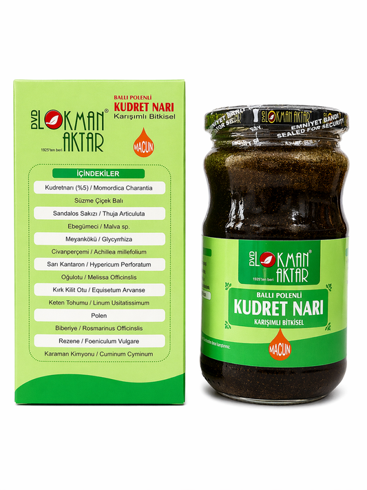 Lokman Aktar Ballı Polenli Kudret Narı Macunu Karışımlı Bitkisel 420g