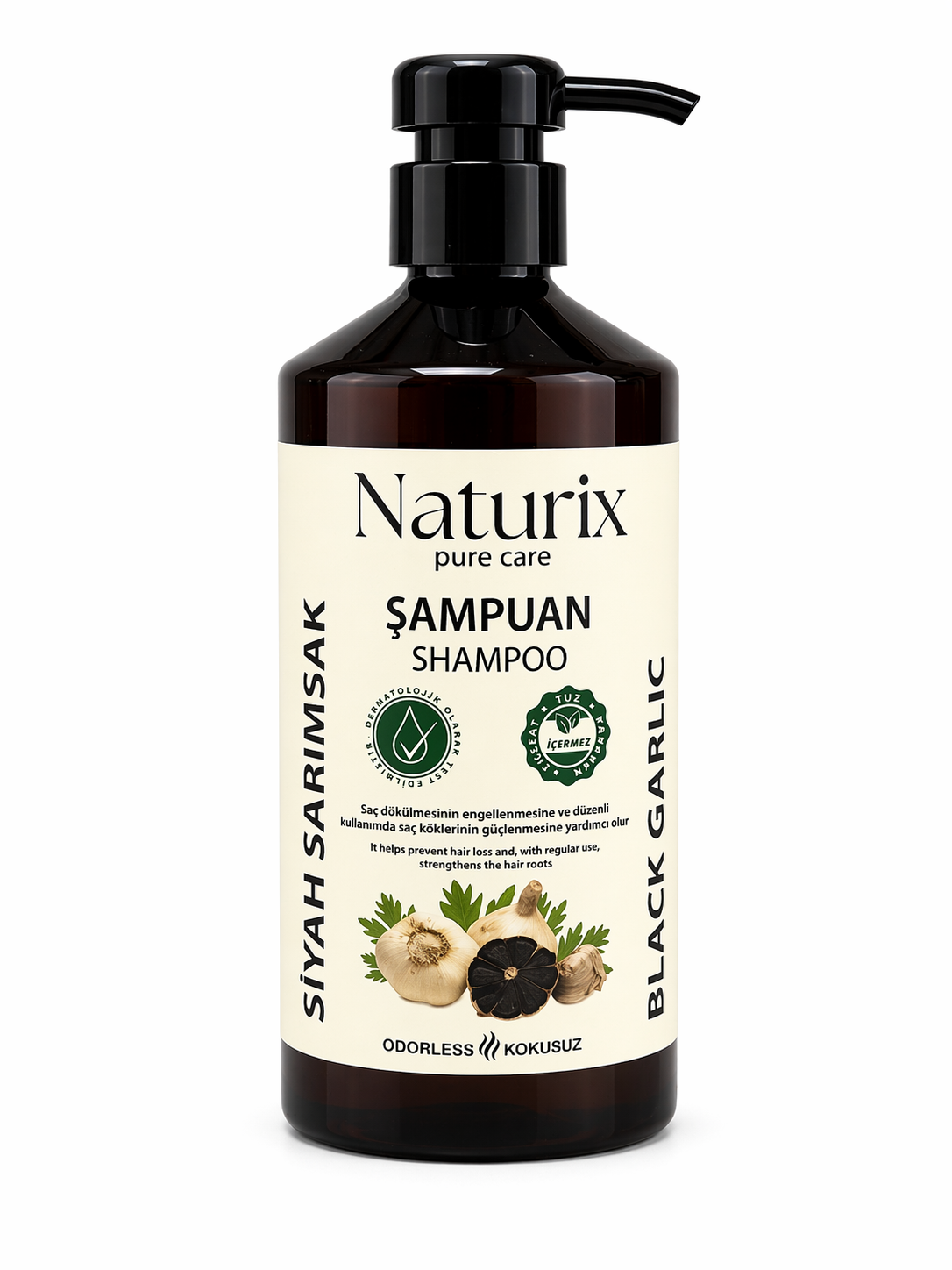 Naturix Siyah Sarımsaklı Şampuan 600 ml Saç Dökülme Karşıtı Bakım Şampuanı