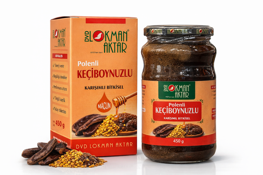 Polenli Keçiboynuzlu Bitkisel Macun – Enerji ve Bağışıklık Destekleyici (450 gr)