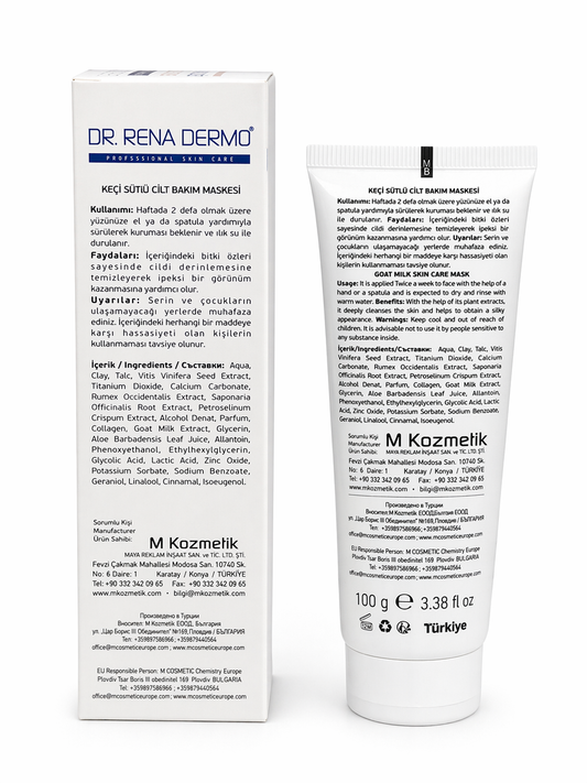 DR. RENA DERMO Keçi Sütlü Cilt Bakım Maskesi 100 ml – Goat Milk Skin Care Mask