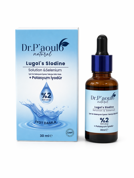 Dr. P’aoul Natural Lugol’s İyot Damlası %2 30 ml – Selenyum & Potasyum İyodür İçeren Takviye