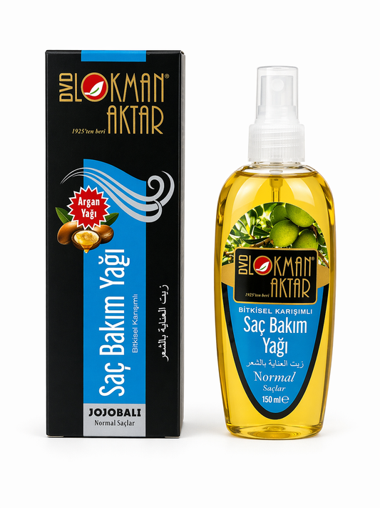 Lokman Aktar Bitkisel Saç Bakım Yağı 150 ml – Argan, Jojoba ve Zengin Bitkisel İçerik